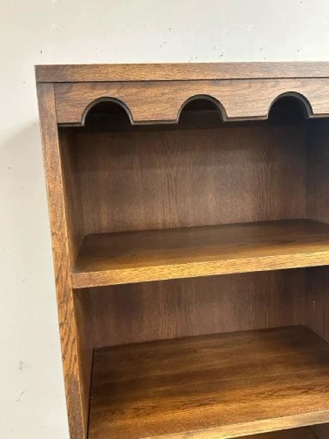 Wooden Bookcase With 3 Shelves And Lower Cabinet - Thumbnail 2