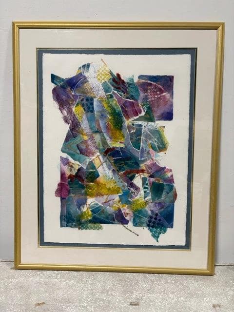 Original Mixed Media Artwork In Gold Frame By Judith Marshall