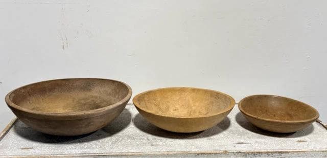 Set of 3 Wooden Bowls