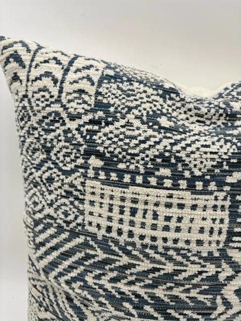 D.V. Kap Hallston Blue And Cream Down Pillow - Thumbnail 2