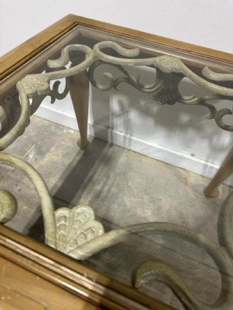Metal And Wood Square Accent Table - Thumbnail 3