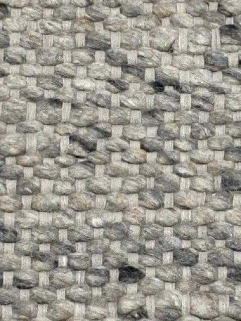 Chunky Knit Wool Gray Runner - Thumbnail 2