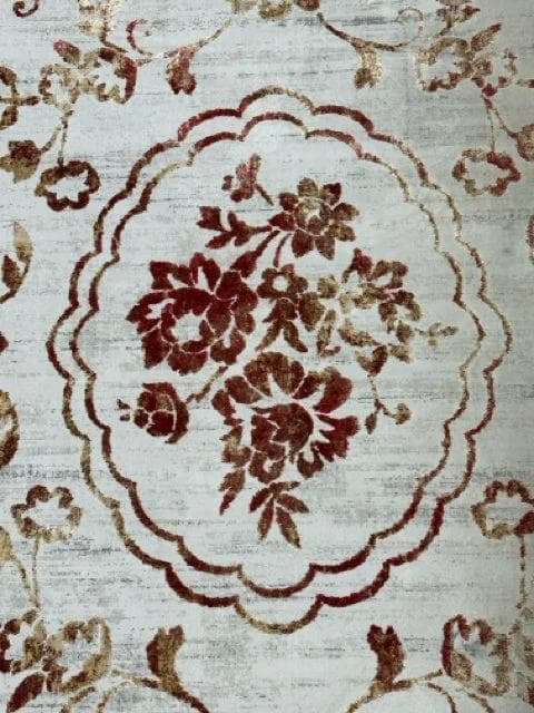 5'3"WX7'7'L Empire Ivory & Red Floral Area Rug - Thumbnail 2