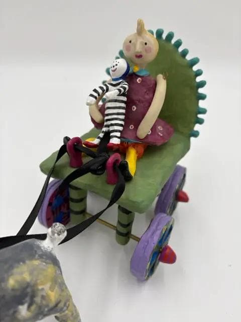 "Goat Cart" Sculpture by Judie Bomberger - Thumbnail 2