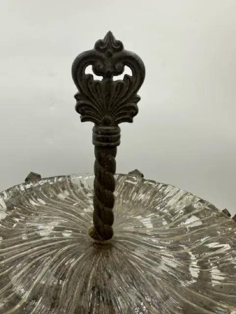 2 Tier Glass and Iron Serving Stand - Thumbnail 3