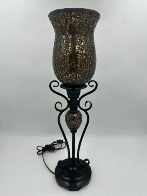Mosaic Glass Hurricane Lamp