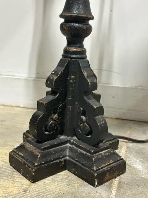 Distressed Black Buffet Table Lamp - Thumbnail 2