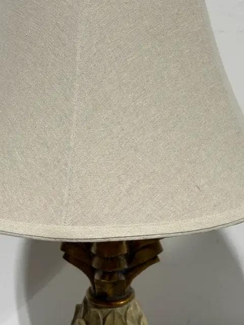 Berman Carved Pineapple Table Lamp With Fluted Shade - Thumbnail 3
