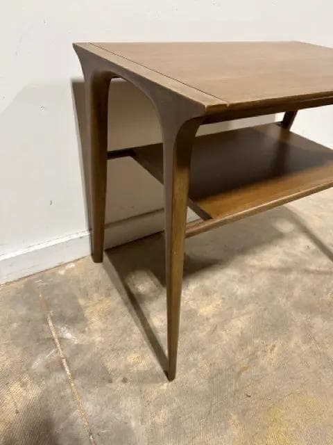 Mid Century 2 Tier Wooden End Table - Thumbnail 2