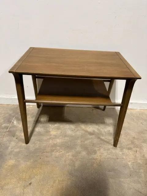 Mid Century 2 Tier Wooden End Table