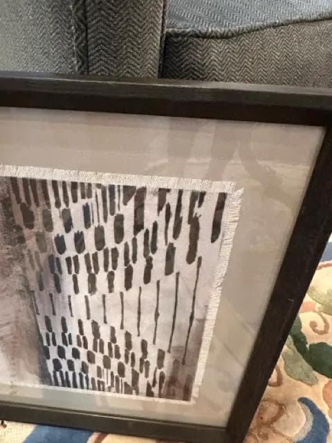 Black And White Framed Abstract Artwork - Thumbnail 2