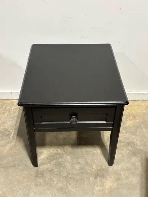 Ebony End Table With One Drawer - Thumbnail 2