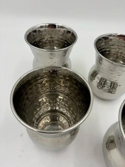 Set Of 4 Napa Style Double Wall Hand Hammered Tumblers - Thumbnail 2