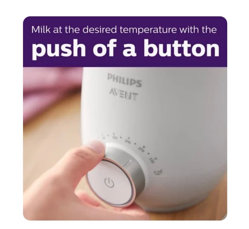 Philips Avent Fast Baby Bottle Warmer with Smart Temperature Control and Automatic Shut-Off SCF358/00 - Thumbnail 3