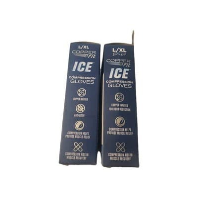2-Copper Fit Ice Compression Gloves Infused with Menthol and CoQ10 Unisex LG/XLG - Thumbnail 2