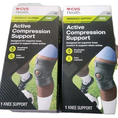 CVS HEALTH KNEE ACTIVE COMPRESSION SUPPORT SM