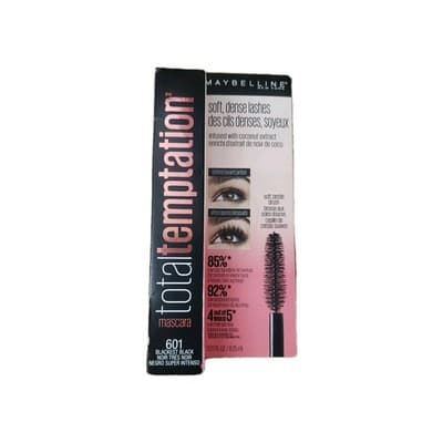 Maybelline Total Temptation Mascara 601 BLACKEST BLACK Soft Dense Lashes 0.27 o