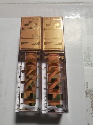 Lot of 2 MAYBELLINE BLUSH SUN KISSER #10 SUN TEMPT 02 Uptown Glow