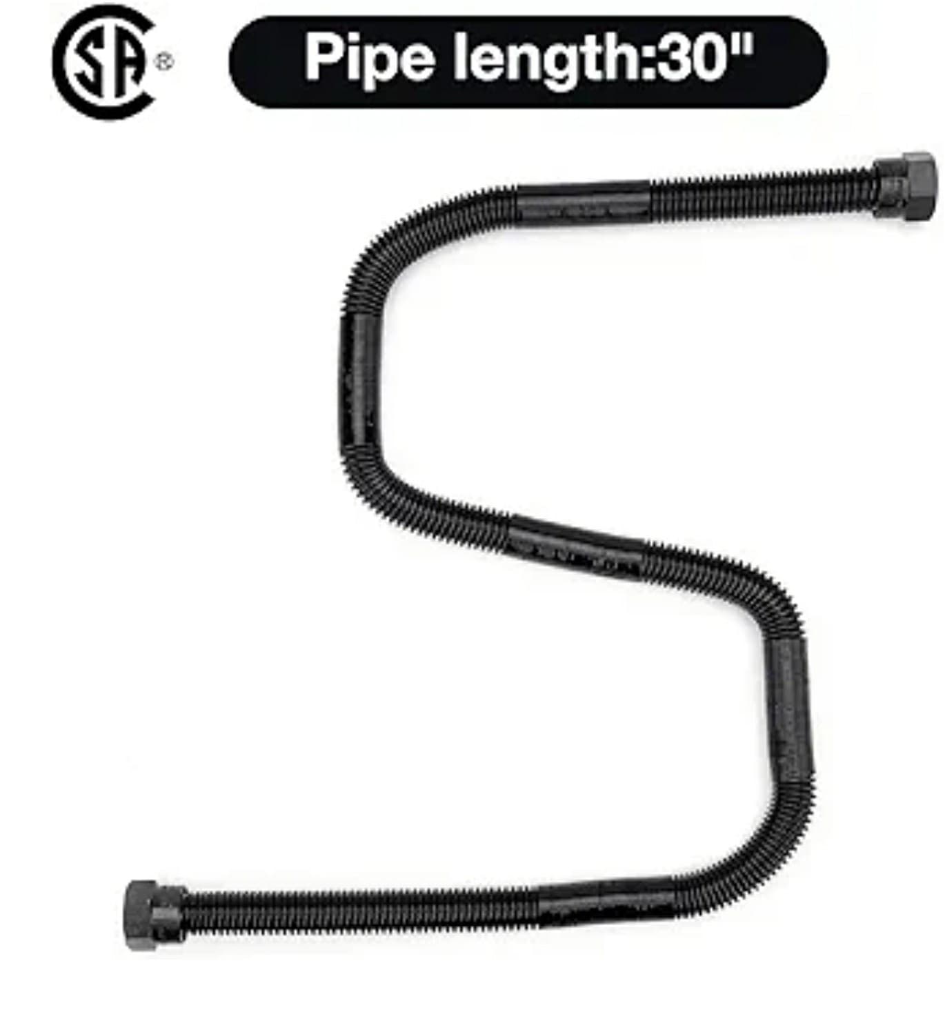 Stanbroil 1/2" OD x 3/8" ID 30" Non-Whistle Flexible Flex Gas Line Connector Kit - Thumbnail 4