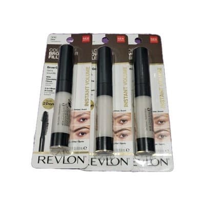 (3) Revlon Colorstay Brow Fiber Filler Sealed 0.23 fl oz Each 306 - Clear