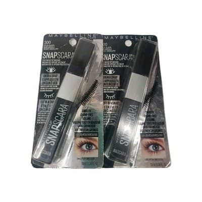 2x Maybelline Snapscara Mascara 300 Pitch Black