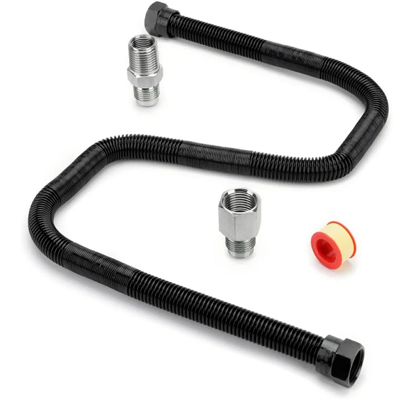 Stanbroil 1/2" OD x 3/8" ID 30" Non-Whistle Flexible Flex Gas Line Connector Kit - Thumbnail 5
