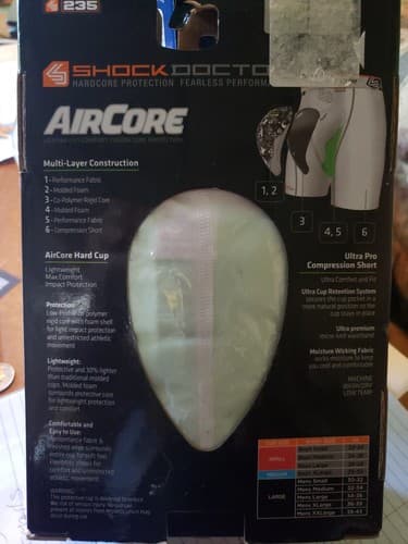 Dr Shock Men's Large Hard Cup Air Core Comfort - Thumbnail 2