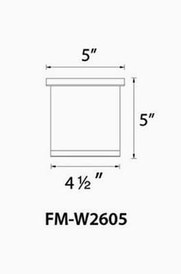 WAC Lighting Tube 5 inch Ceiling Mount 3000K Model FM-W2605 Indoor/Outdoor LED - Thumbnail 5