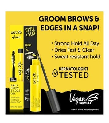 Got2b Glued 2-IN-1 Brows & Edges Gel 0.54 fl oz - Pack of 3 - Thumbnail 6