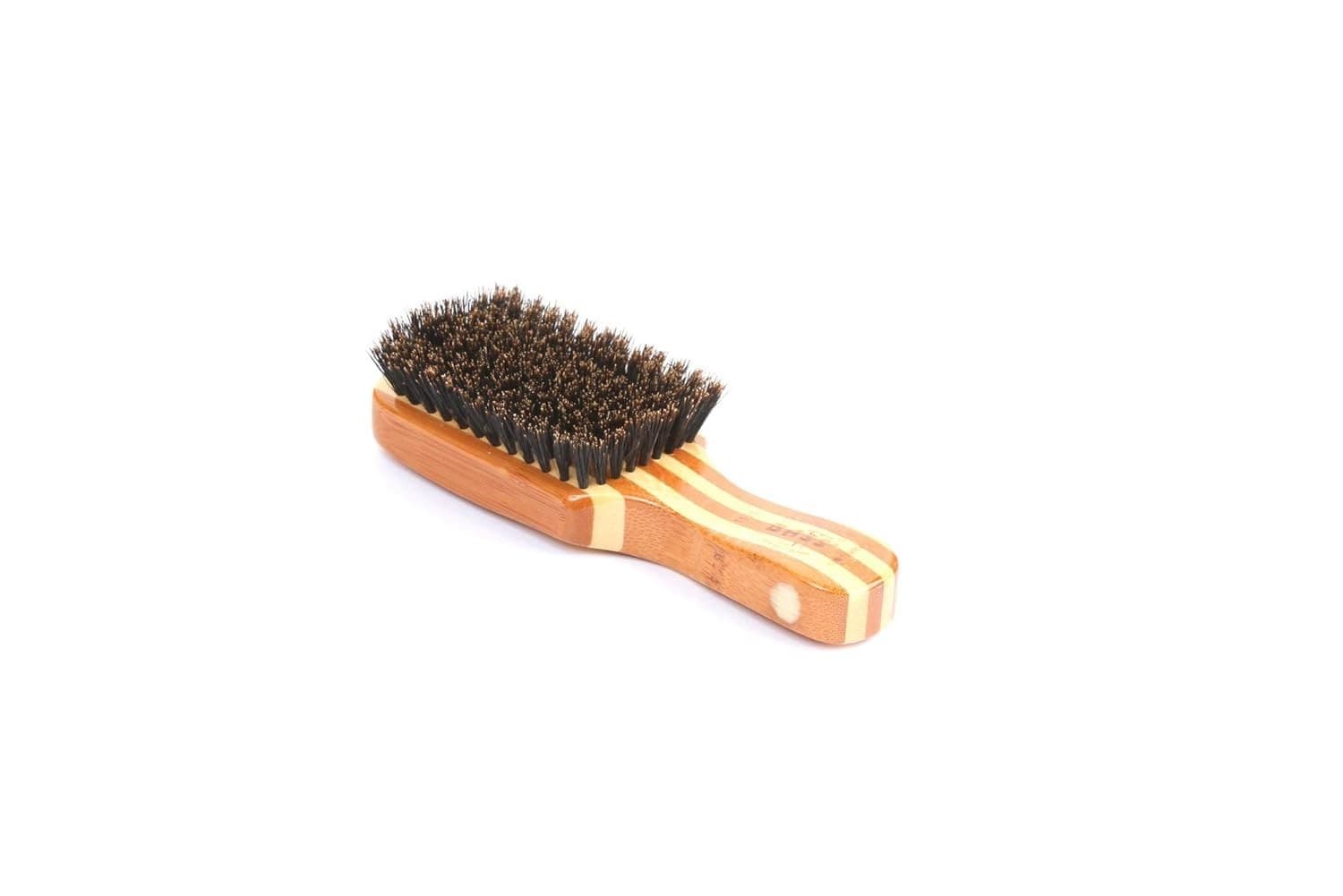 Bass Brushes Men's Club Style 100% Wild Boar Bristles Light Wood Handle 1ct - Thumbnail 2