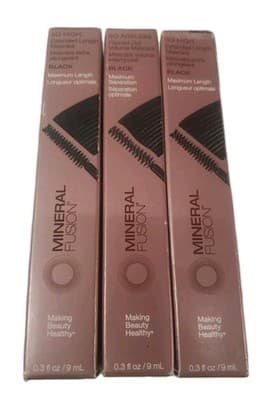 3-Mineral Fusion So High Extended Length Mascara Black 0.3 oz 9 ml
