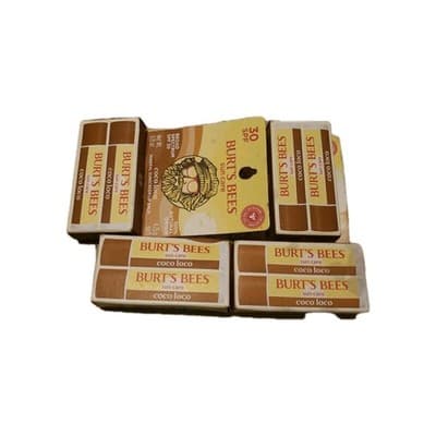 Burt's Bees Lip Balm Blister SPF30 Coco Loco 2pk, Lot of 4 (DD)