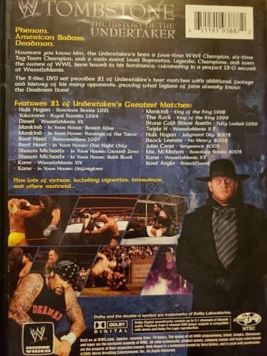 WWE - Tombstone: The History of the Undertaker (DVD, 2005, 3-Disc Set) - Thumbnail 2