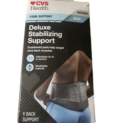 DELUXE STABILIZING SUPPORT FOR BACK, NIB, SM/MED, FIRM SUPPORT