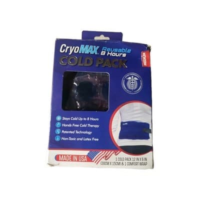 CryoMax Reusable Cold Pack MEDIUM 12in X 6in W/ 1 Comfort Wrap