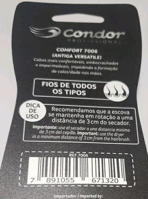 Condor Professional Brush Boar's Head Bristles Wood And Rubber Handle Brazil - Thumbnail 3