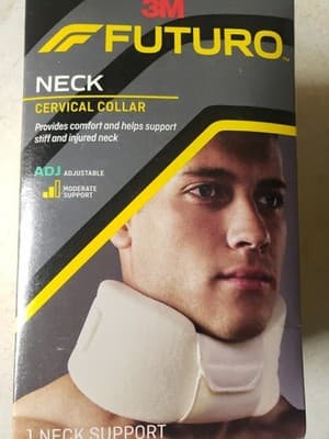 3M Futuro Neck White Cervical Collar Brace Adjustable Moderate Support NEW