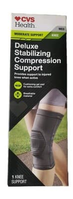 CVS Health Knee Compression Support – Deluxe Stabilizing, Size Medium