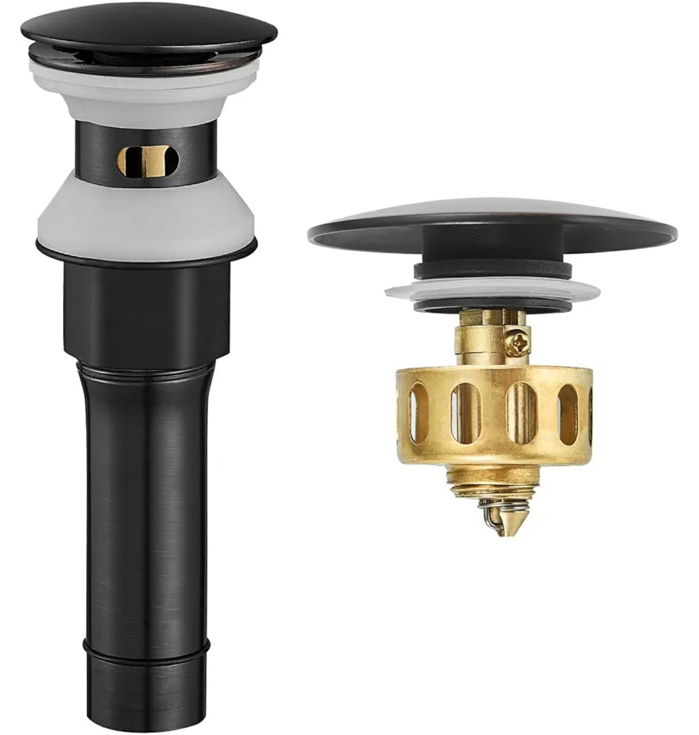 BESy Oil Rubbed Bronze Bathroom Sink Drain, Bathroom Faucet Vanity Sink Pop...