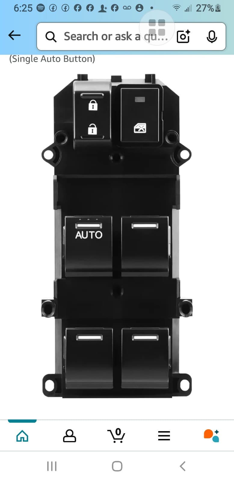 Driver Side Master Power Window Switch Replacement fits for Honda Accord 2008...