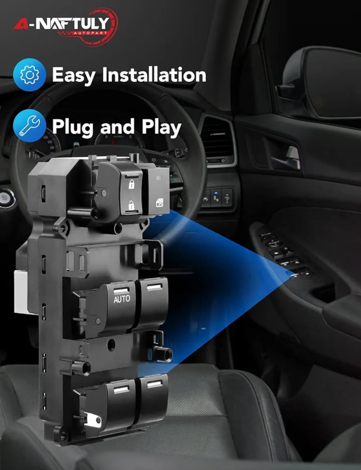 Driver Side Master Power Window Switch Replacement fits for Honda Accord 2008... - Thumbnail 4