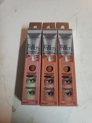 3 Pk L'Oreal True Match Eye Cream Concealer *Medium W5-6 & Dark W7-8* (MM2026)