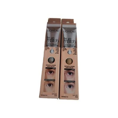2pk-L’Oréal True Match Eye Cream In A Concealer Light N3-4Shade .4 Oz
