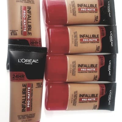 L'Oreal Infallible Pro-Matte Foundation in Red and Beige