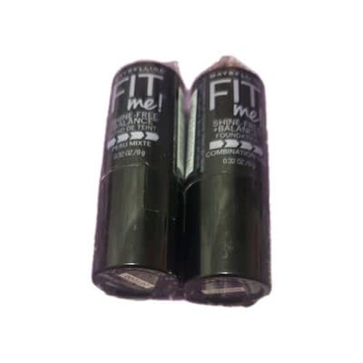 2 maybelline fit me! shine free+balance foundation 355 coconut 0.32oz ea