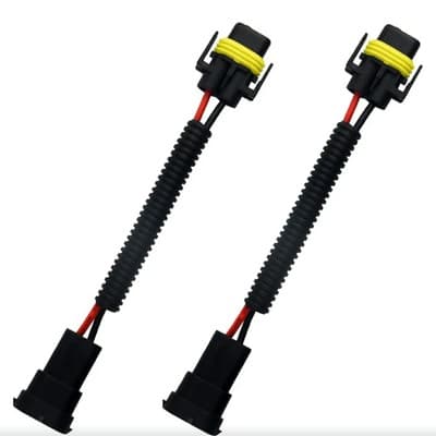 WMYCONGCONG 2 PCS H8 H9 H11 Extension Wiring Harness Sockets Male Female...