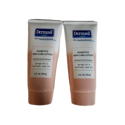2-Dermasil Diabetics' Skin Care Lotion. Borage & Sunflower Seed Oil, 6 oz. Each