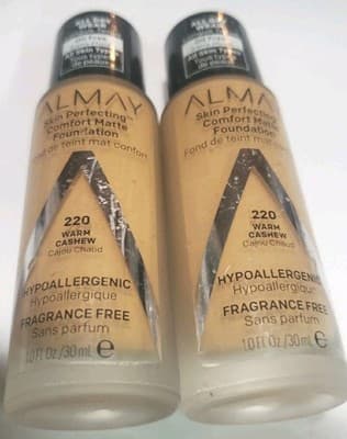 ALMAY Skin Perfecting Comfort Matte Foundation 220 Warm Cashew All Day Wear Oil