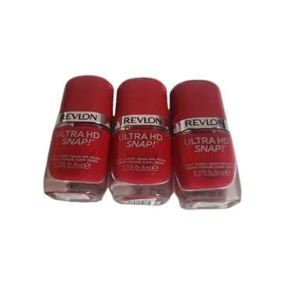 Revlon Ultra HD Snap Nail Polished 0.274 Oz High Gloss 3 Pack 030 Cherry