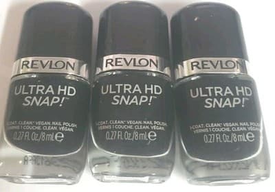 Revlon HD Snap Nail Polish Black 0.274 Oz High Gloss